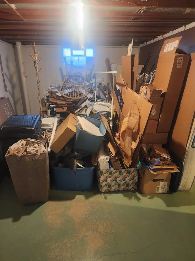 Roll-off dumpster container at job site for Cleanout Dumpster Rental in Southside